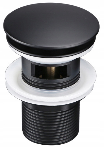 KOREK DO UMYWALKI KLIK KLAK CZARNY MATOWY