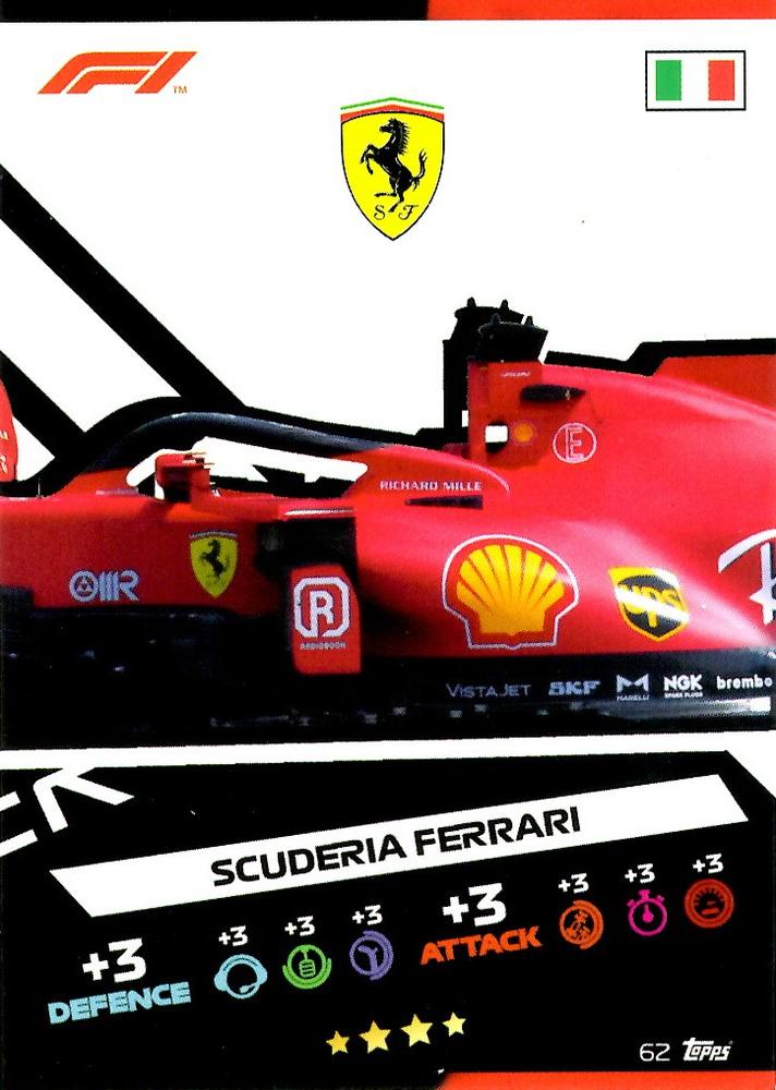 Turbo Attax 2021 62 Scuderia Ferrari Topps