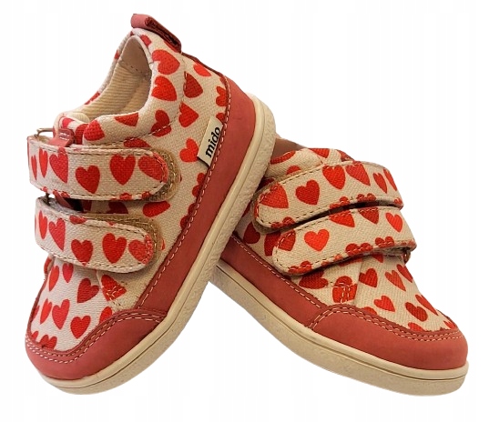 Półbuty Barefoot Półwysokie Elastyczne Love Beige Rzepy Mido R 28 W 17,50