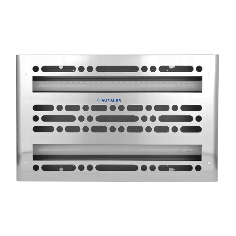 Lepová Led lampa 2x7W X30EL nerezová Novalux Haccp