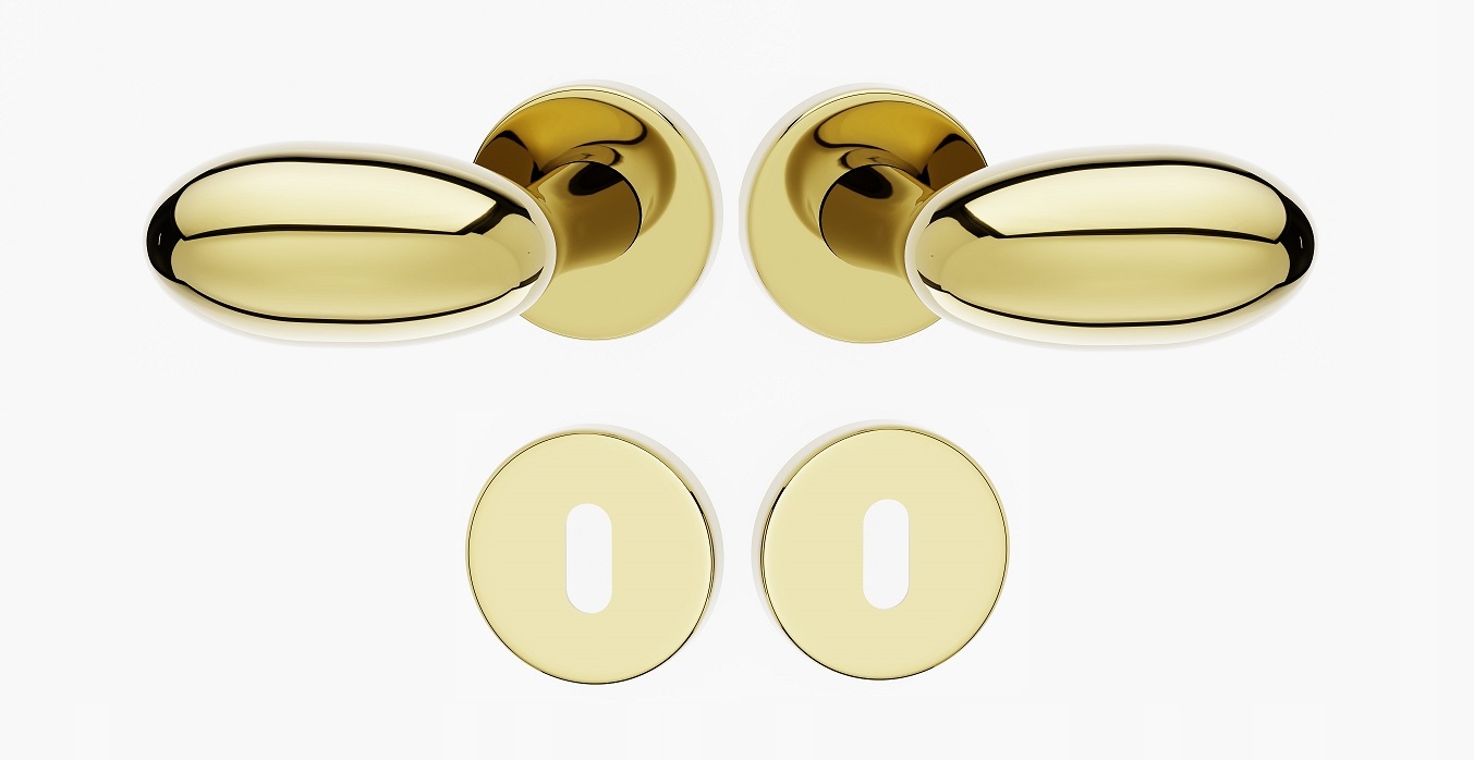 Dverové gombíky Uovo Ro zlaté rozety Wk