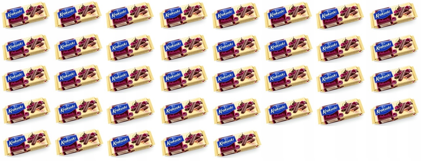 37x 144g Krakuski Paluszki z galaretką wiśniową w czekoladzie Karton