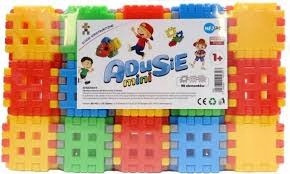 Klocki konstrukcyjne Adusie Mini 6,5 x 6,5 cm 90 elementów-Zdjęcie-0