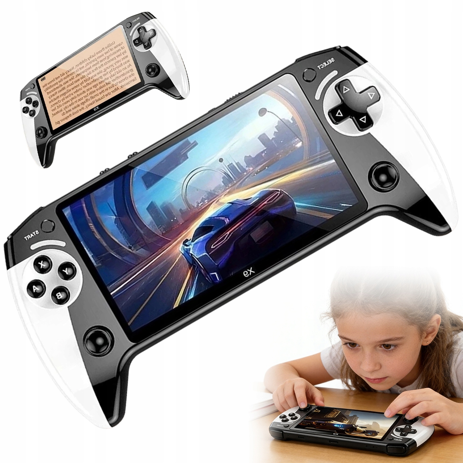 Přenosná Retro Herní Konzole LCD 5.5" S 6000+ Hrami A Pamětí 128 Gb X9