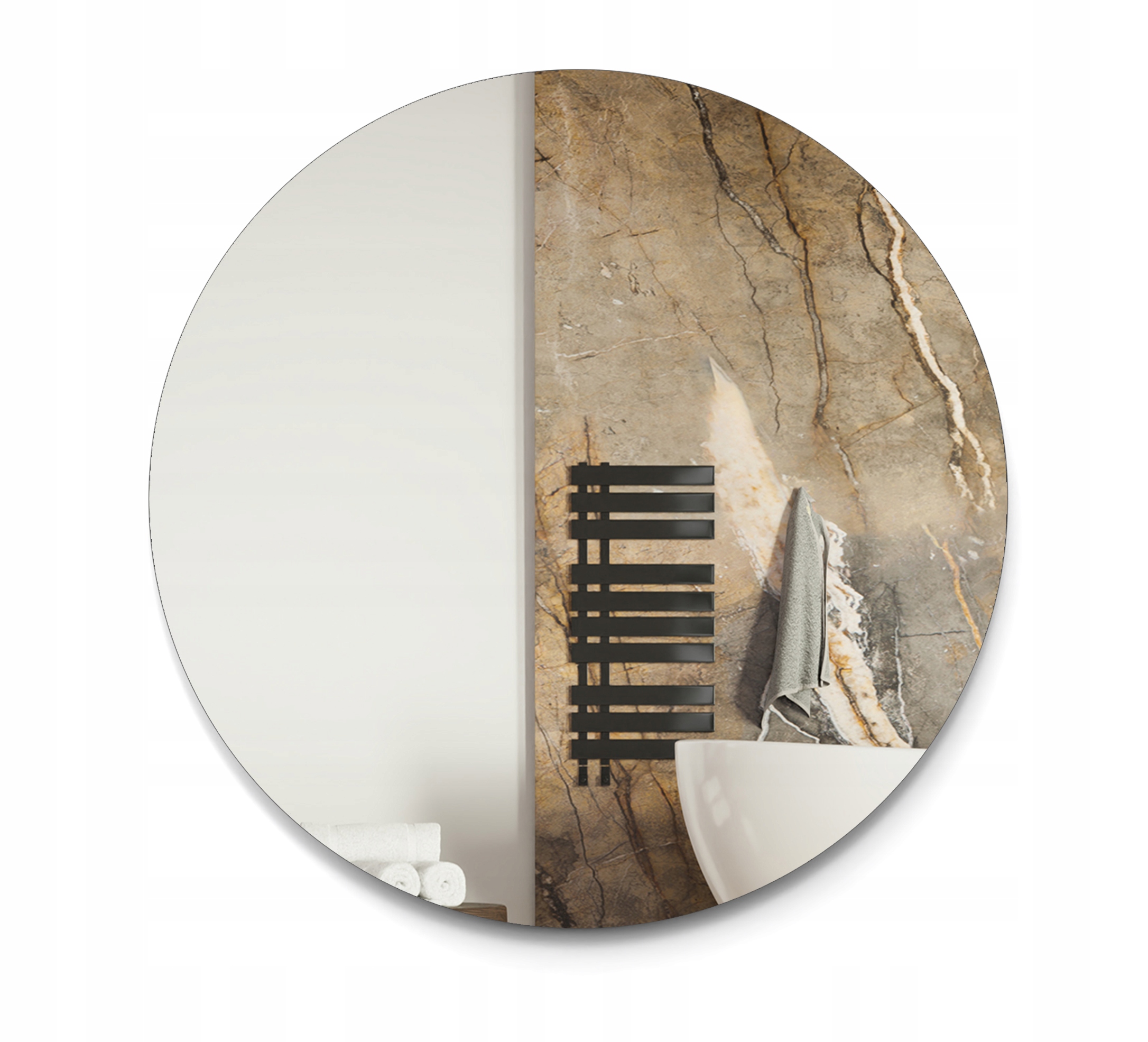 Okrúhle zrkadlo Vlepovacie alebo závesné Fi 100 cm Poľská výroba