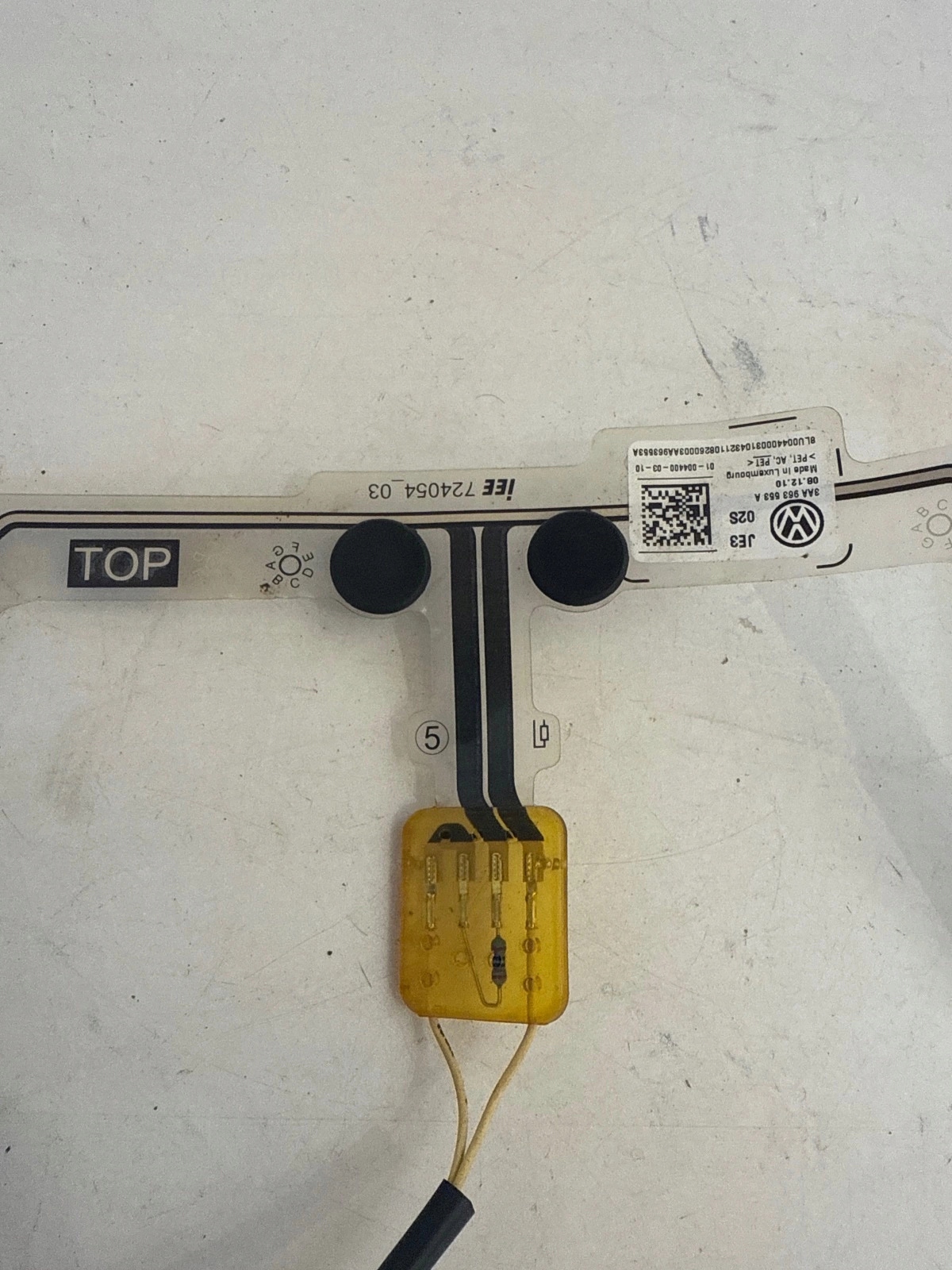 Sensor zajecia SITZ Volkswagen Passat B7 3AA963553A