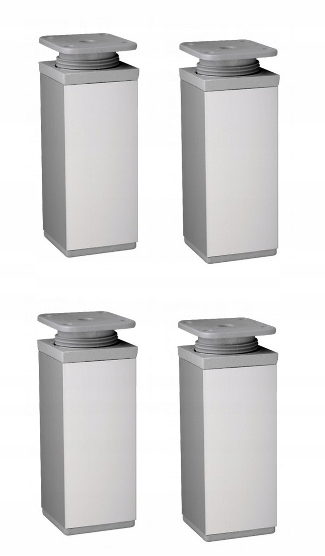 

Nóżka meblowa kwadratowa aluminiowa h-60 Alu 4szt