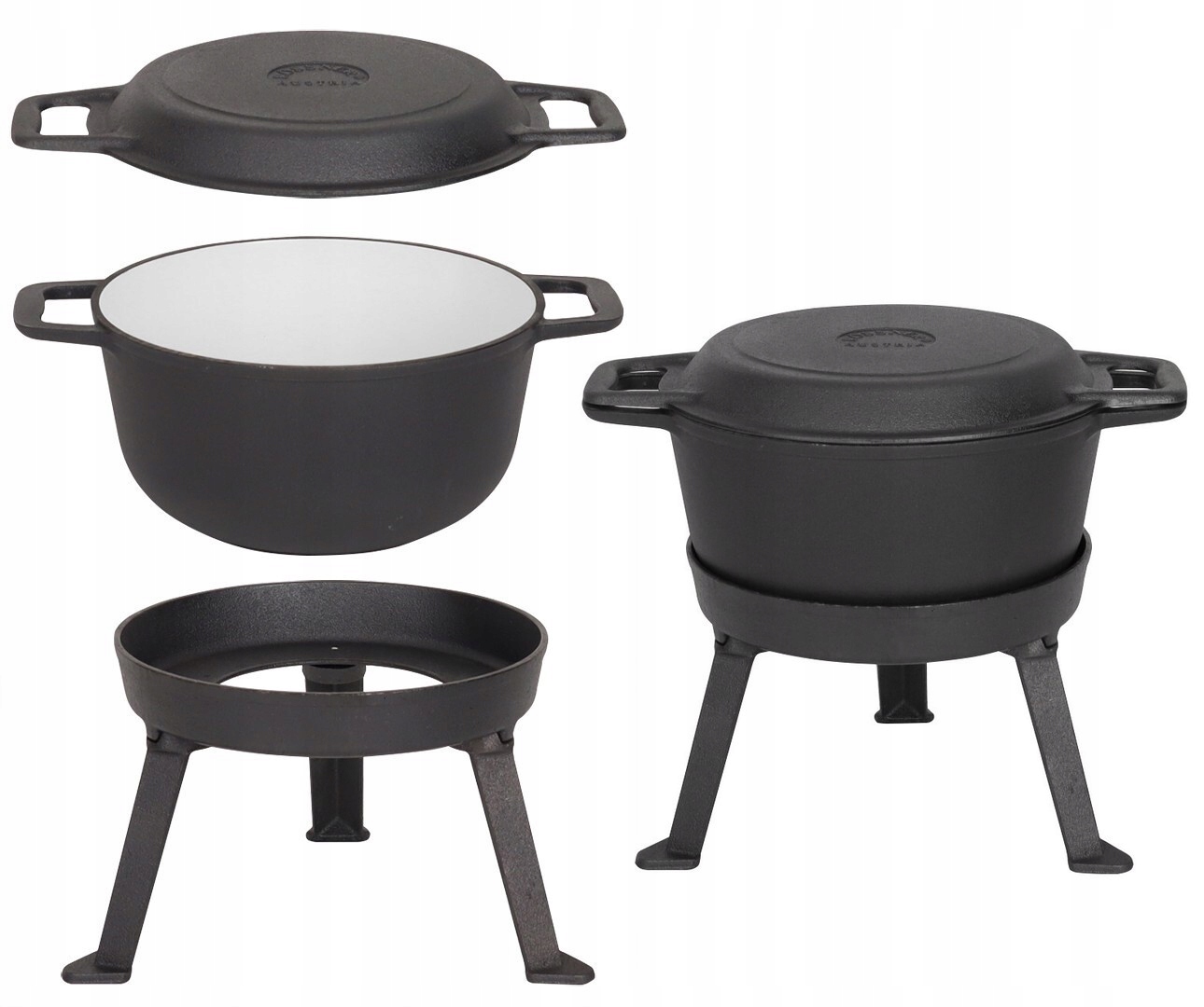 

Kociołek 5 L Myśliwski 2w1 Patelnia Grill Garnek