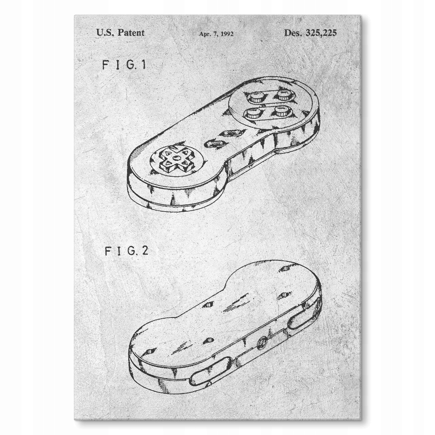 Kovový plakát Gamepad Stone Szyld Plech 42 x 59,4 cm Dárek