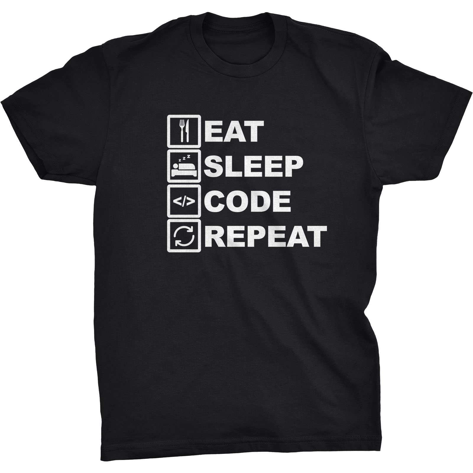 

Eat Sleep Code Koszulka Informatyka Programisty