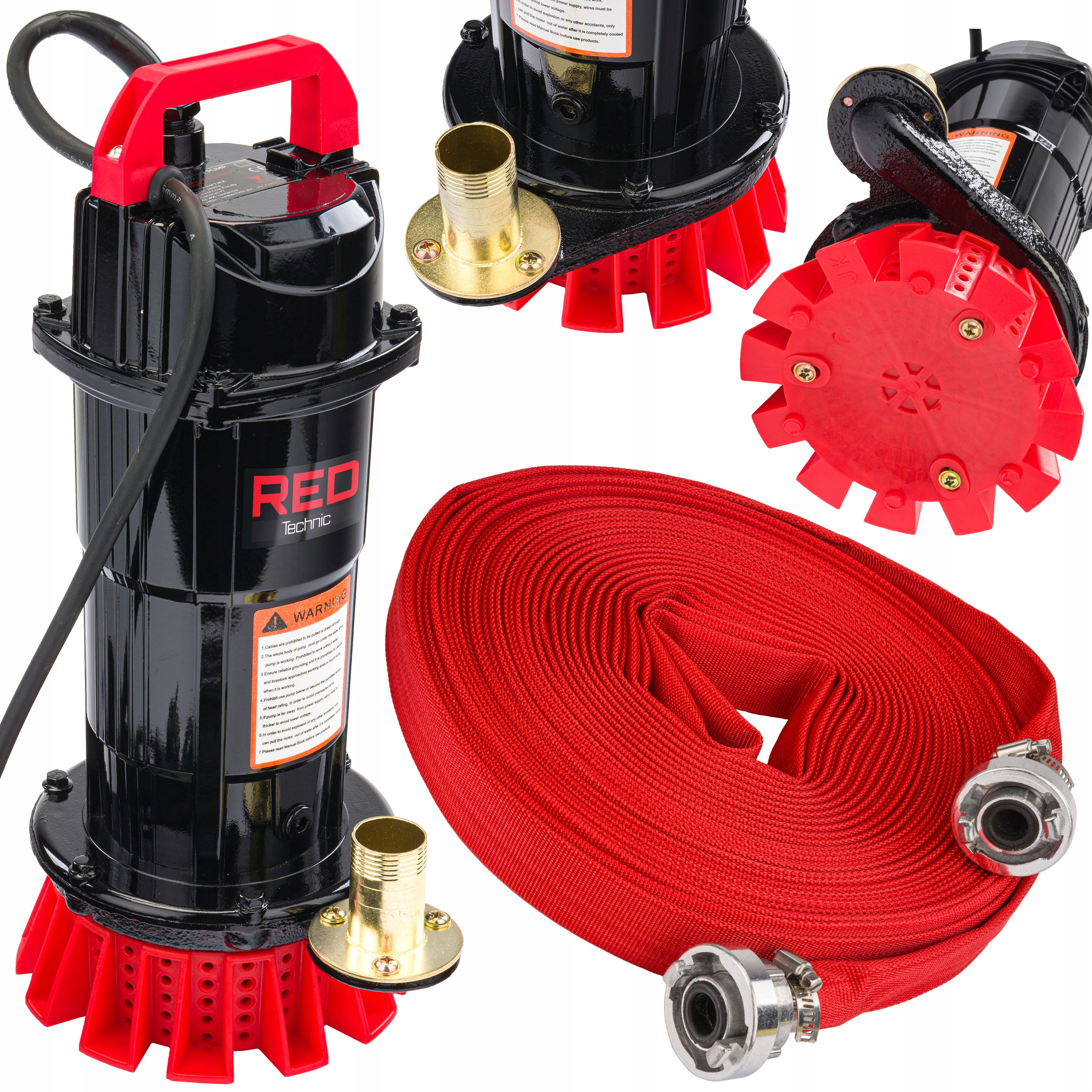 Ponorná Pumpa Na Špinavú Vodu Žumpa 8000 l/h Hadica 1" 30M