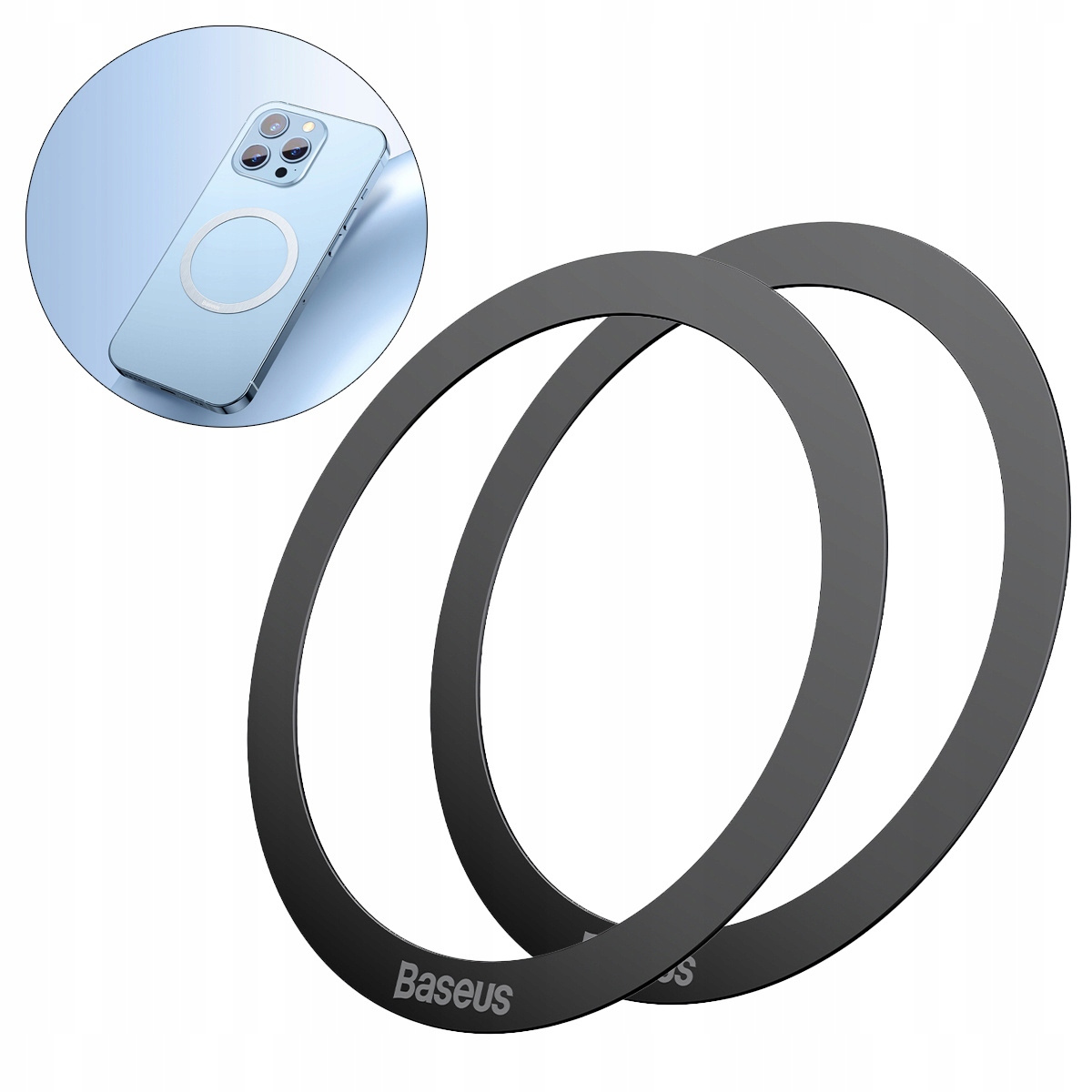BASEUS PIERŚCIEŃ MAGNETYCZNY RING x2 BLASZKA DO UCHWYTU MAGSAFE NA PLECKI EAN (GTIN) 6932172612832