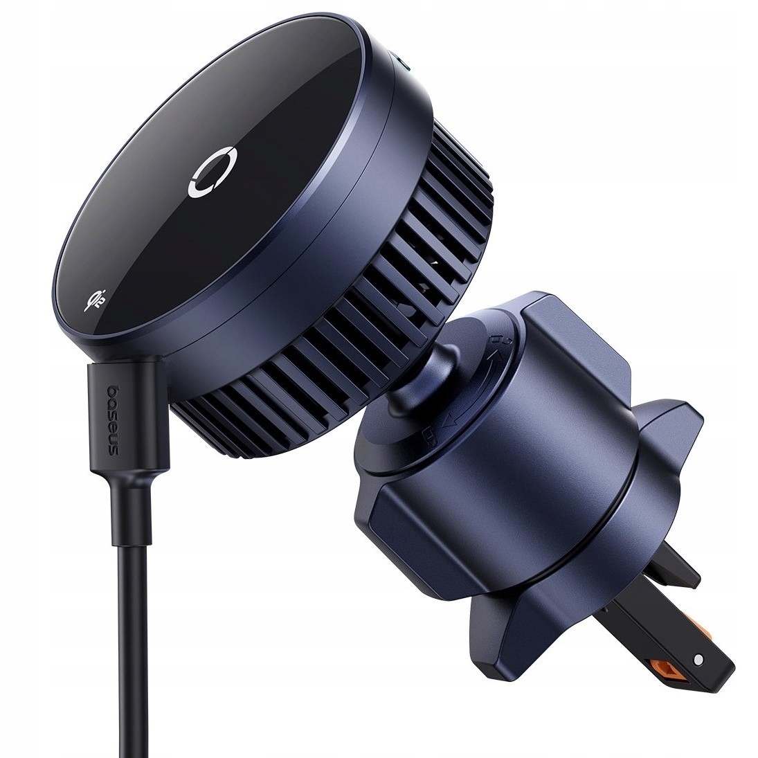 Držiak do auta MagPro na mriežku prívodu vzduchu s nabíjačkou Qi 15W čierny