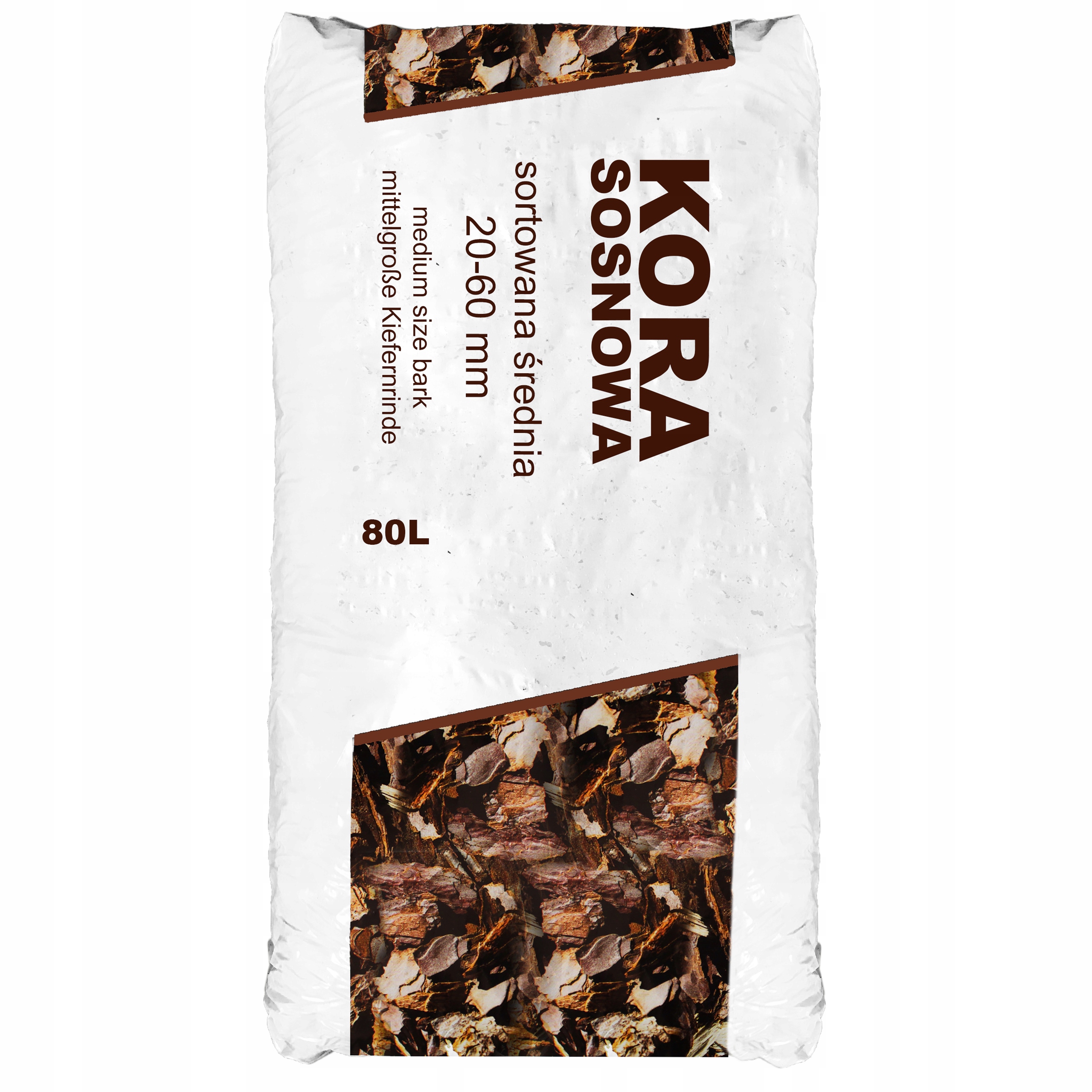 

Kora Ogrodowa sortowana Naturalna 80L średnia