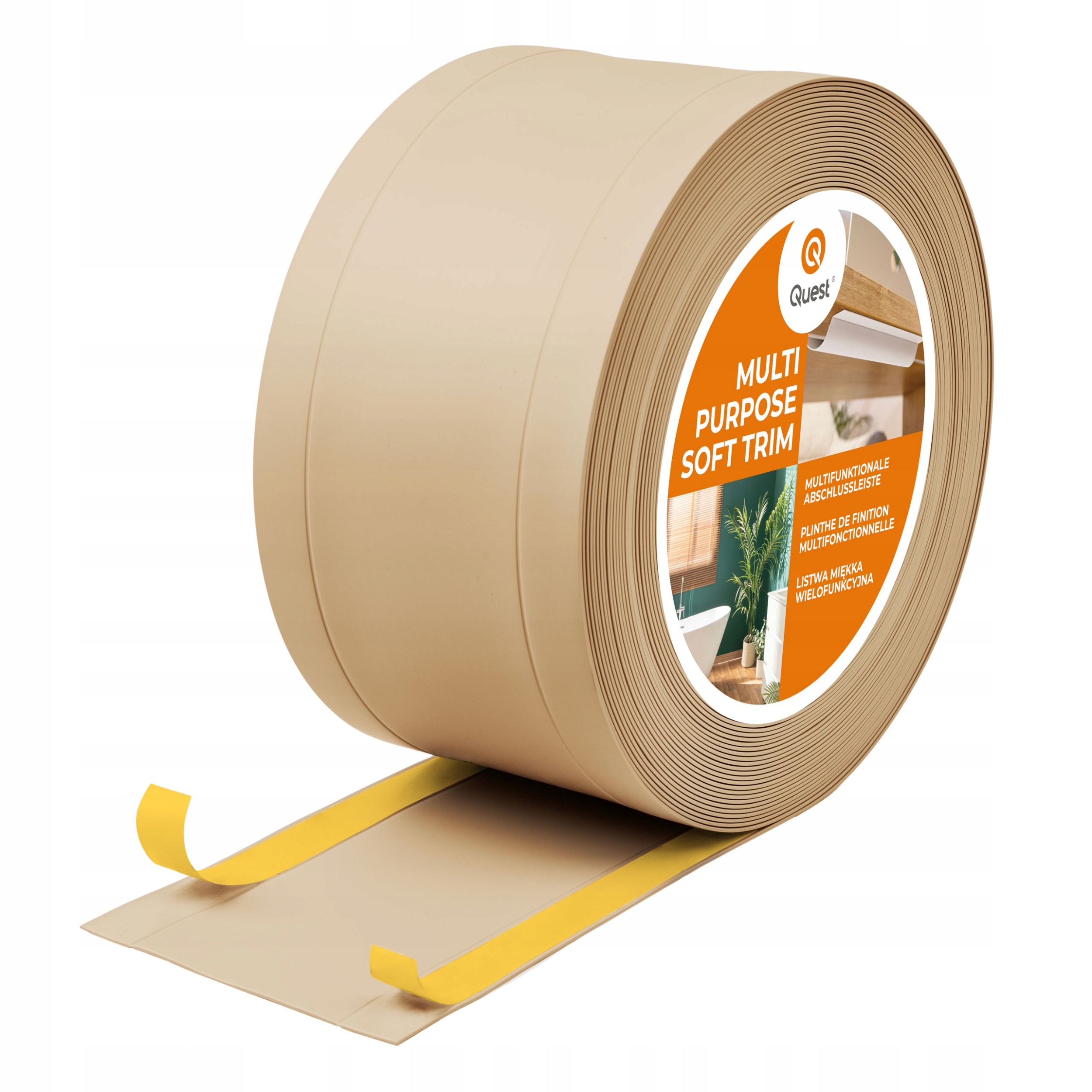 Pvc dokončovací lišta 6v1 samolepicí, písková, 25 m, 120 mm, W1