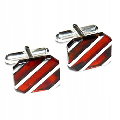 Stříbrné Spony na manžety košilového obleku z Jantarového stříbro Originální