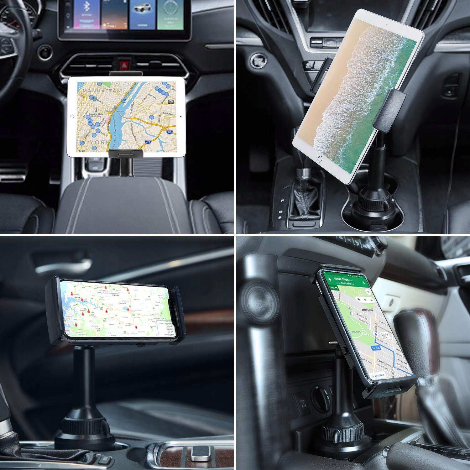 APPS2CAR Uchwyt Samochodowy 2w1 Na Tablet I Telefon Regulowany Do 11 Cali — miniatura 3