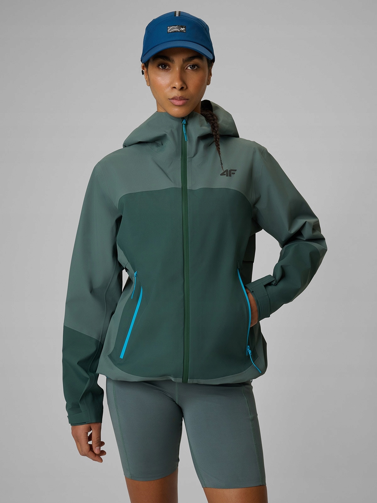 4F Dámská Khaki Trekingová Nepromokavá Bunda