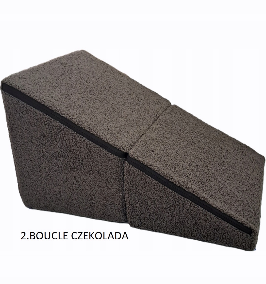 Levně Schody plošina pro psa kočku 2v1 Taburet rampa Boucle Čokoláda Polský