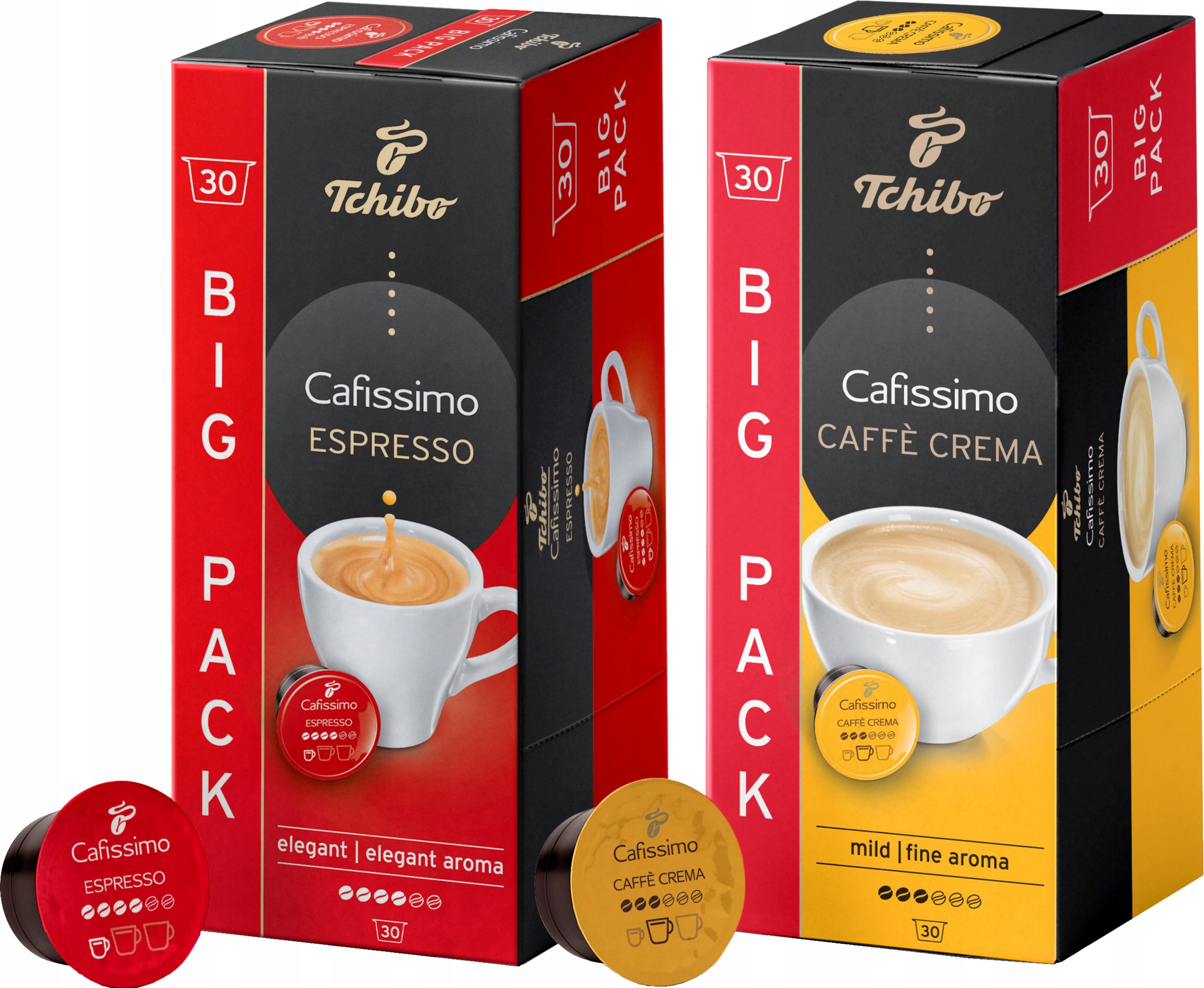 Levně Kapsle Tchibo Cafissimo Sada Espresso Elegant Caffe Crema Fine 2 x 30
