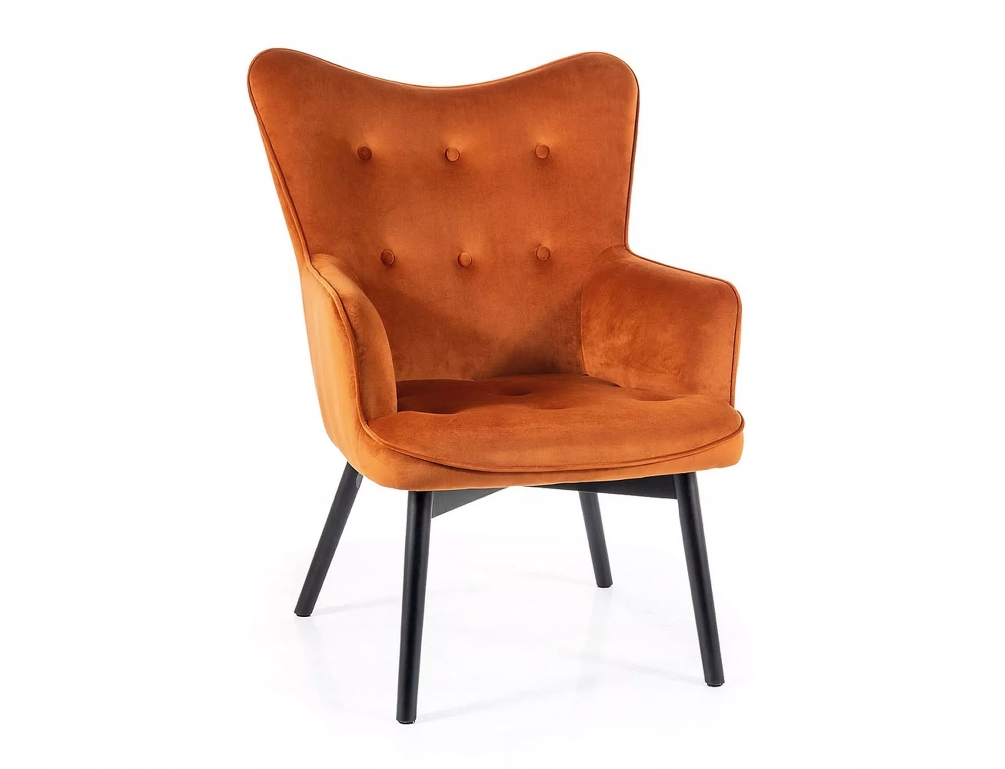 Křeslo Carmen Velvet skořicové/černé do obývacího pokoje Sig