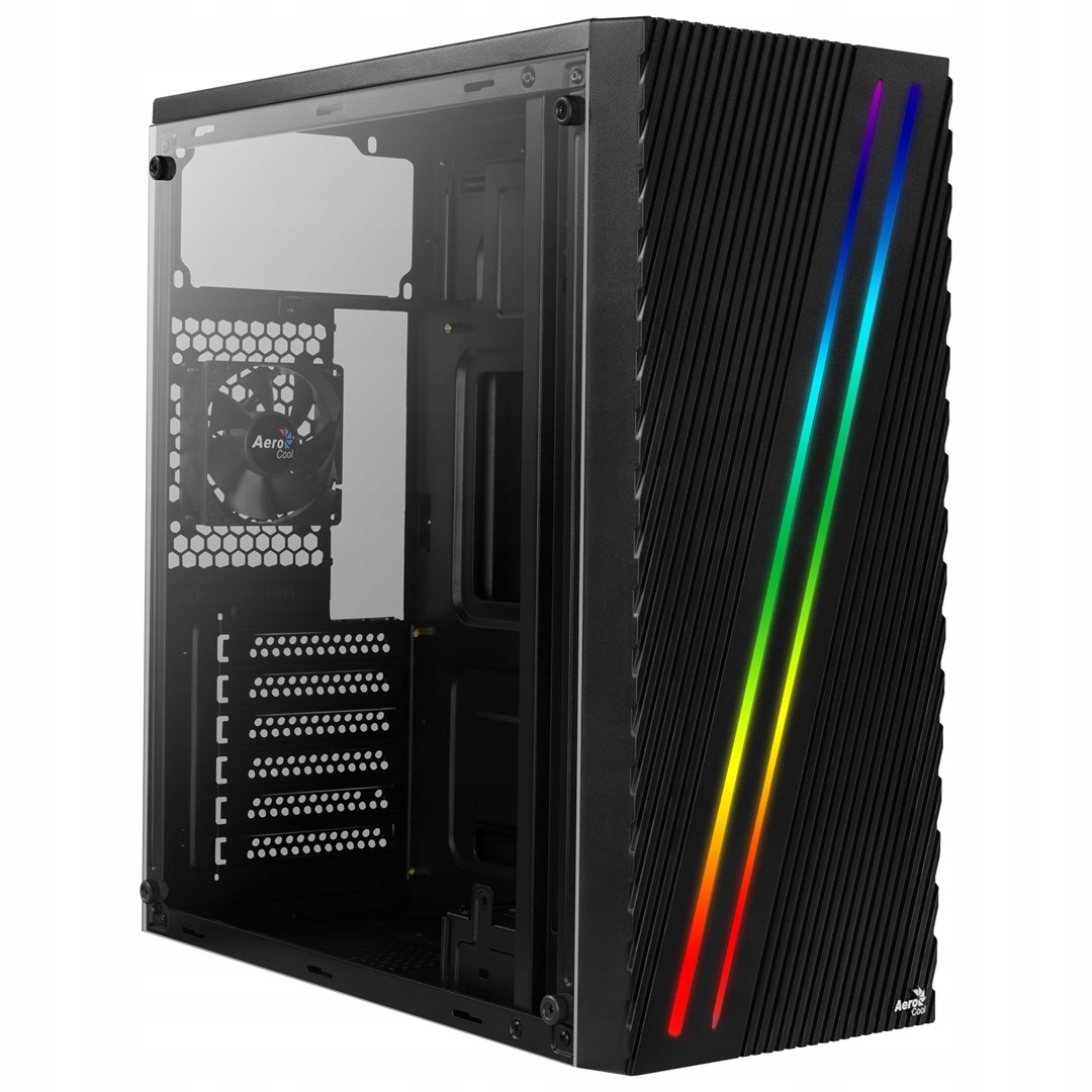 Obudowa Midi Tower AeroCool Streak z wielokolorowym podświetleniem (aeropgs