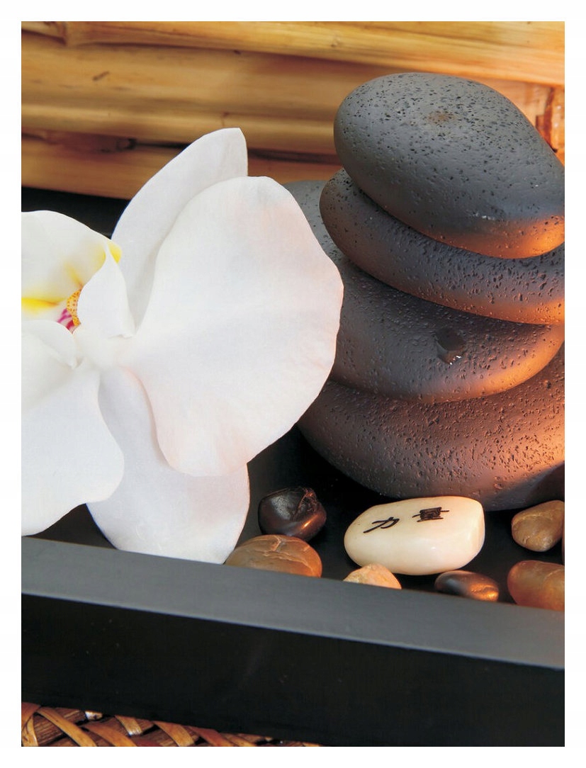 Fototapeta Kamene Orchidea Zen Vinyl 184x254 Dekorácia do spálne lepidlo