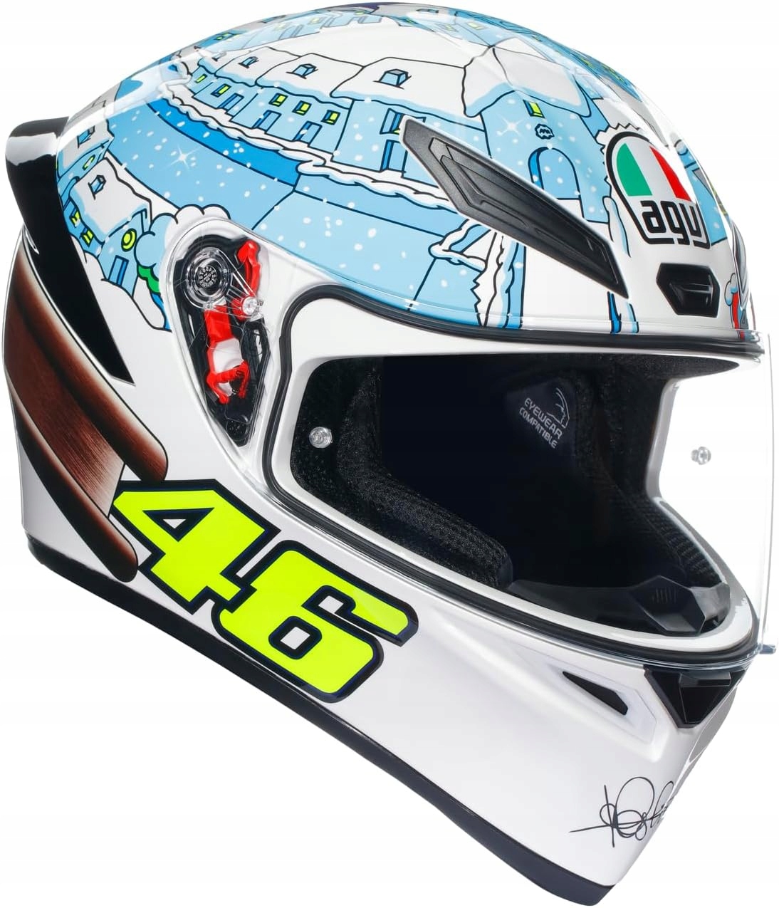 Integrovaná Motocyklová Prilba Agv K1 S Rossi Winter Test 2017 Darček
