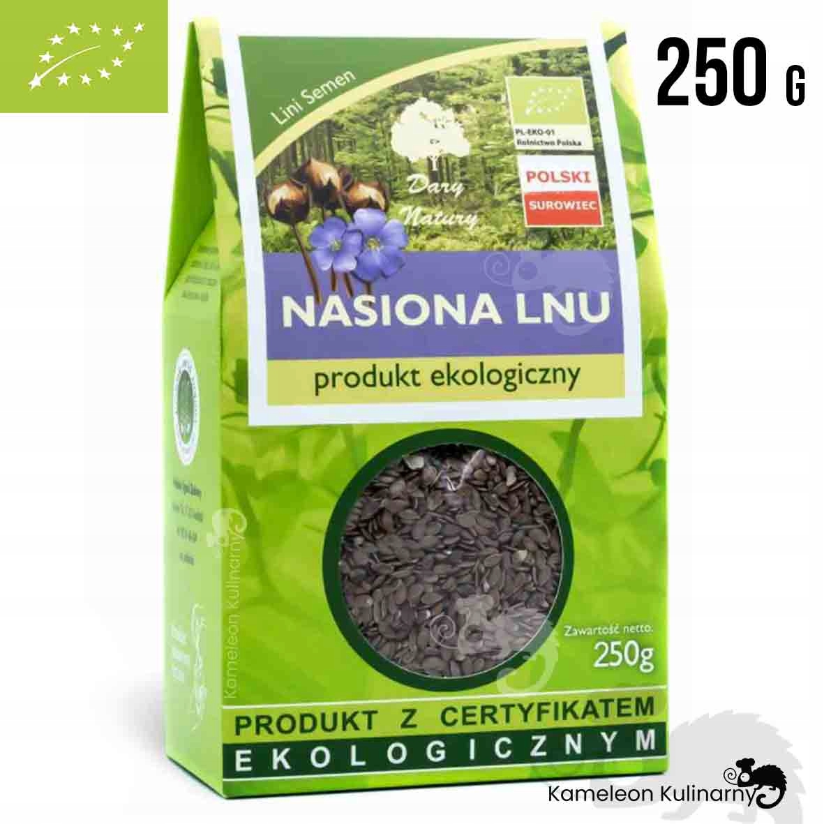 NASIONA LNU LEN ekologiczny DARY NATURY 250g 0,25 EAN 5902741005830