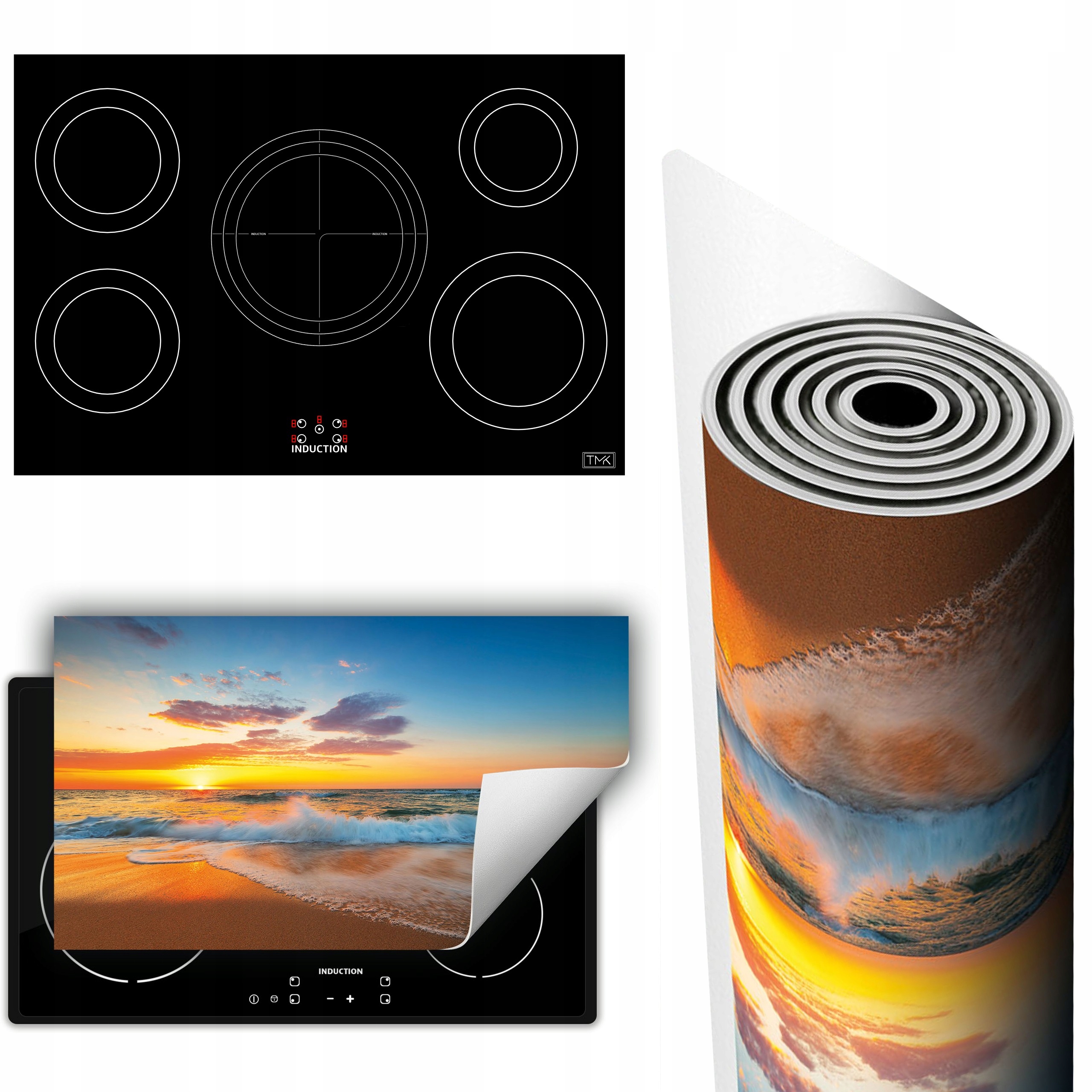 Vinylová Podložka Ochrana Kuchyňské Desky 90x52 slunce moře