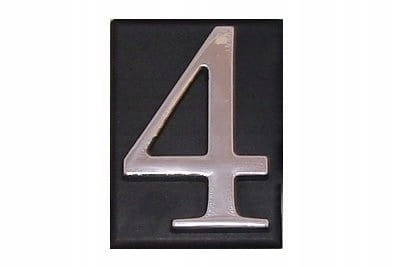 Cyfra "4"samoprzy z tworzywa 45mm chrom
