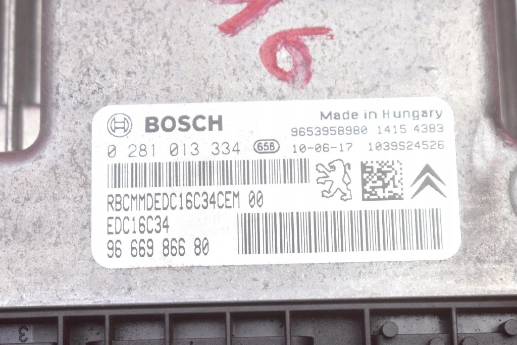 Centralina computer Motore 9666986680 0281013334 CITROEN C4 PICASSO 1 e 1.6