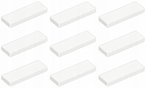 

Lego 63864 Tile Płytka 1x3 biała (6g) 9 szt
