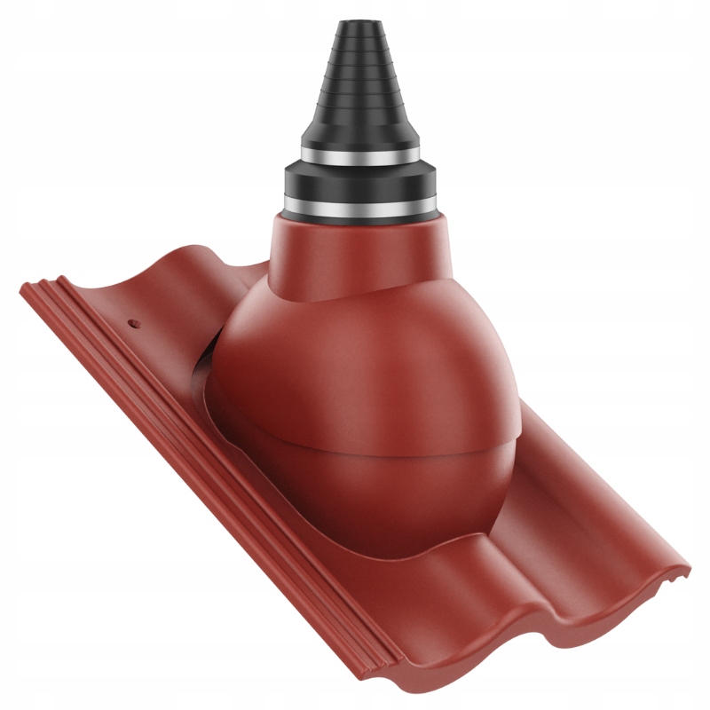 Anténní přechod, těsný střešní průchod Sigma Tmavě Červený