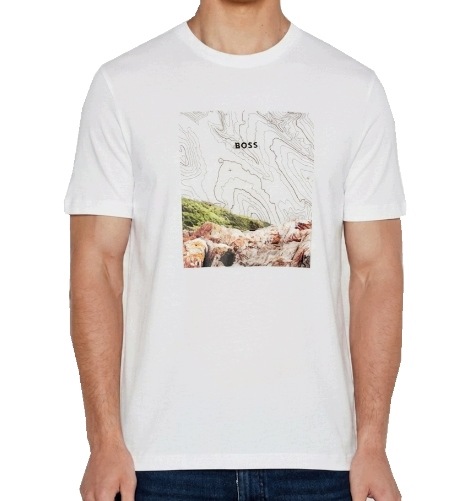 Hugo Boss Tričko Forest Regular Fit Pánské Bílé L