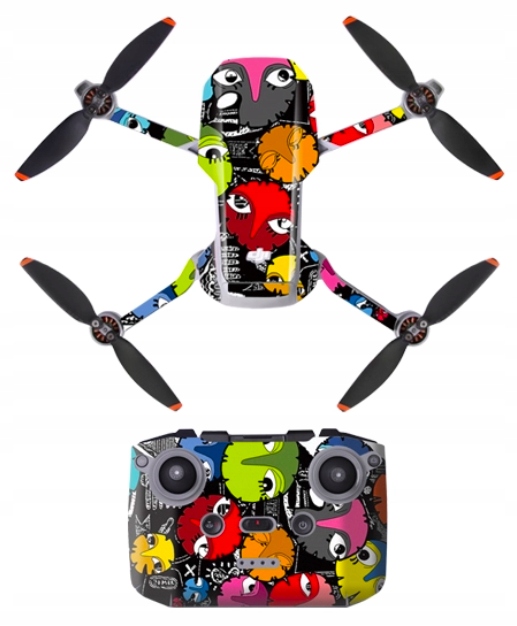 Wodoodporna Naklejka Folia do Dji MINI2 Monsters