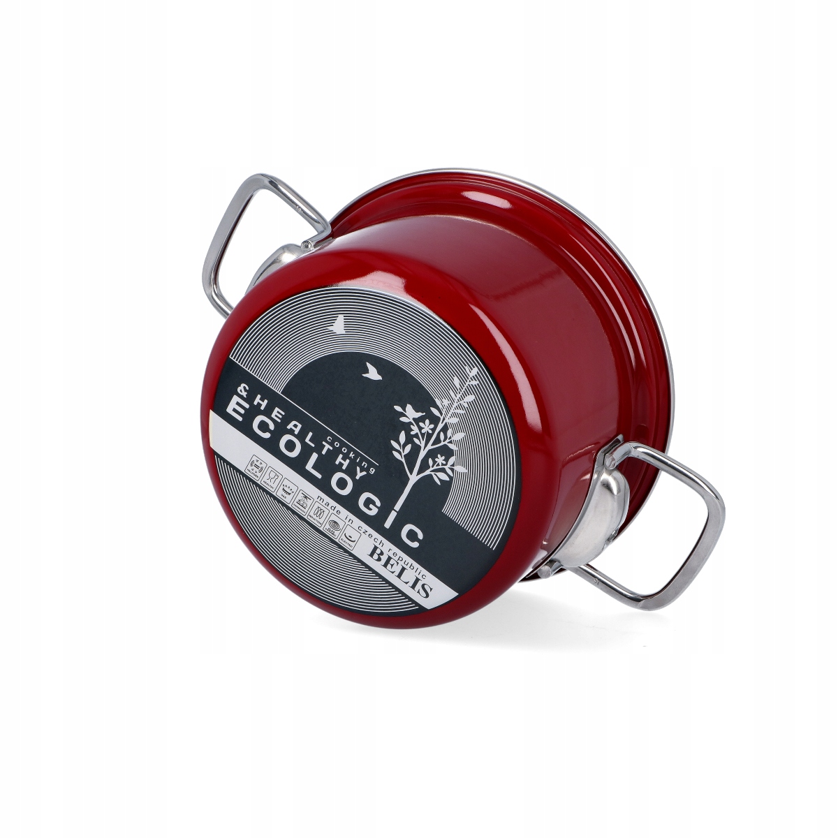 GARNKI emaliowane BELIS ECO-CERAMIC indukcja 8 el. Materiał emaliowane