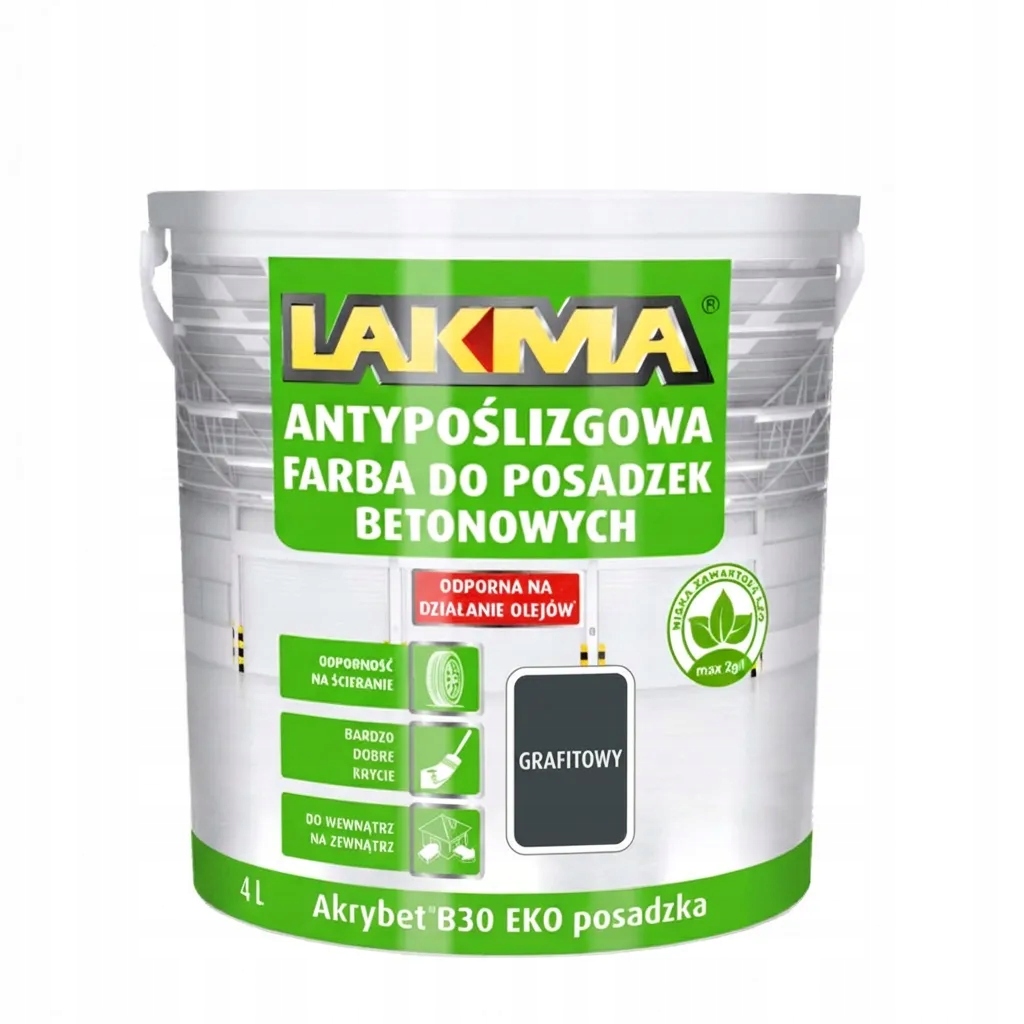 Akrybet B-30 Eko Do Posadzek Betonowych Grafitowy 4L Lakma