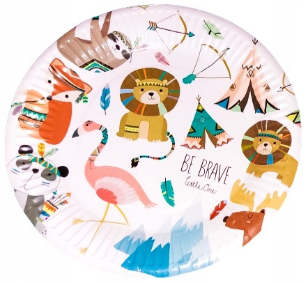 TALERZYKI URODZINOWE ZWIERZĄTKA ZOO URODZINY 6 SZT