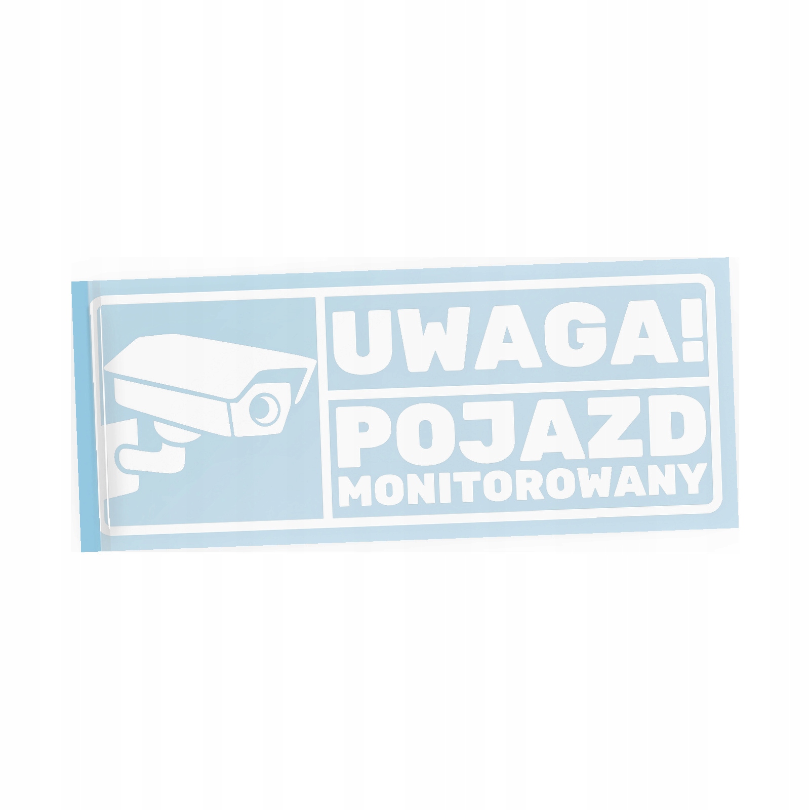 Naklejka Na Szybę Uwaga Pojazd Monitorowany kamera auto Gps Taxi