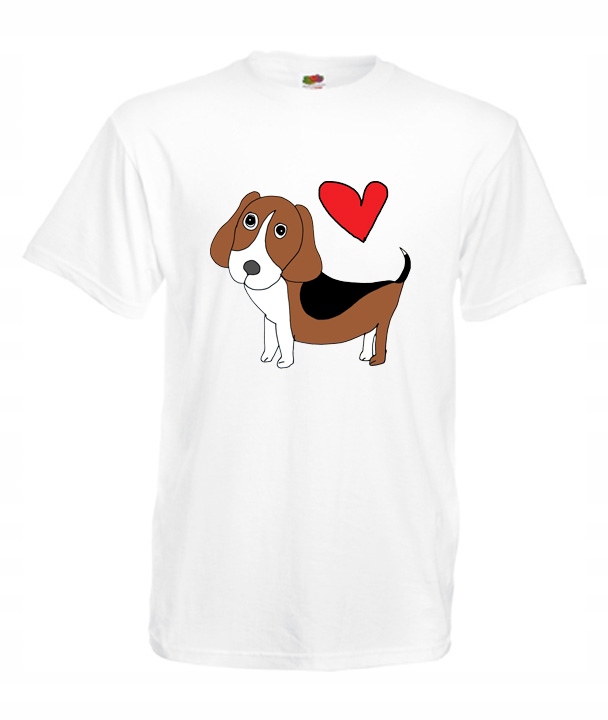

L Koszulka Męska Beagle Pies Psy Gończe Wzory