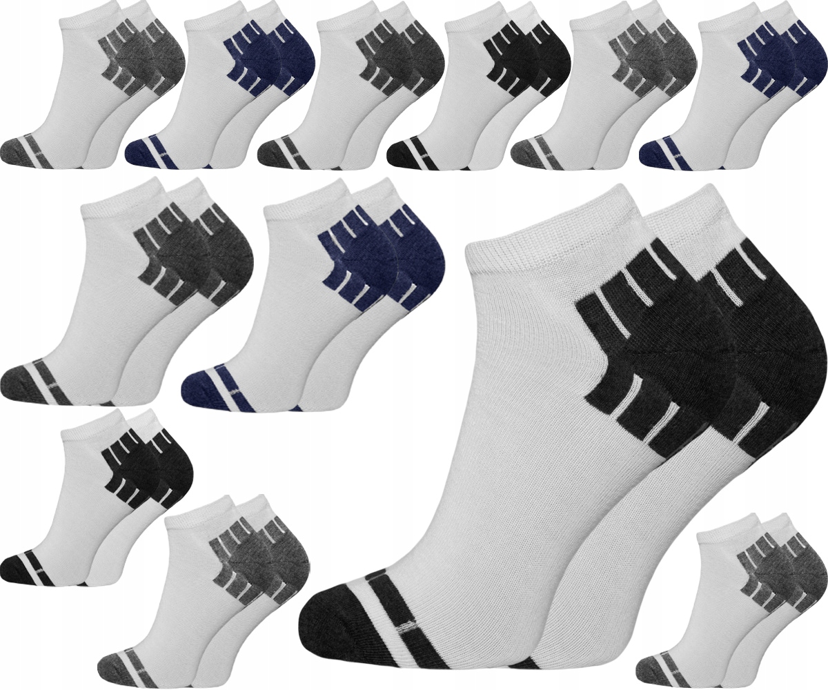 

12x Stopki Męskie Bawełniane Skarpety Krótkie