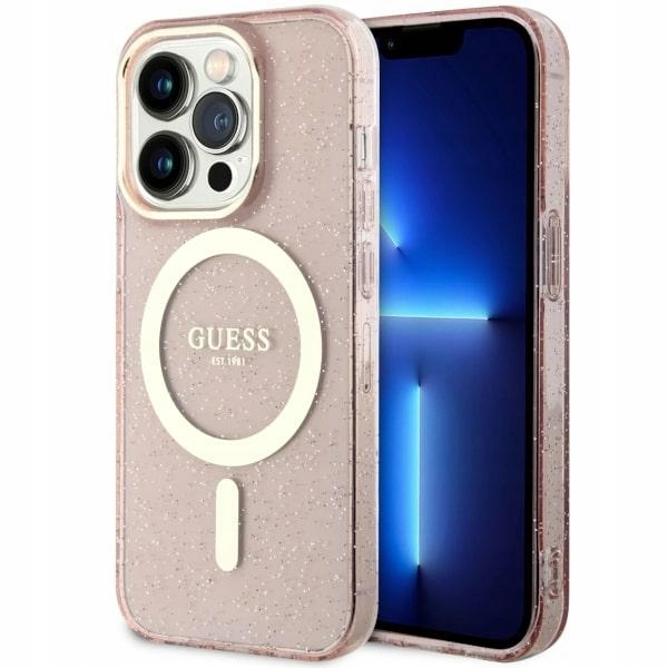Guess Etui Nakładka Plecki Case Silicone do Apple Iphone 14 Pro Max Różowy