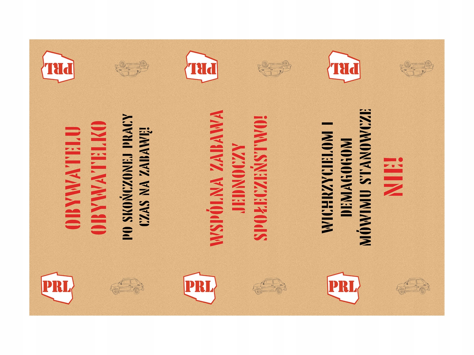 Bieżnik flizelinowy w stylu PRL 40 cm x 5 m na stół urodzinowy - Congee