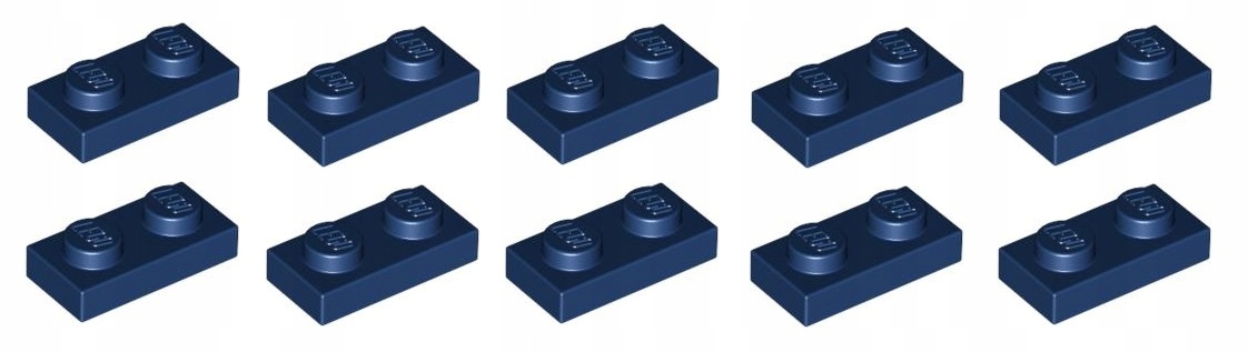 

Lego płytka 1x2 ciemnoniebieska 10szt. 3023 Nowa