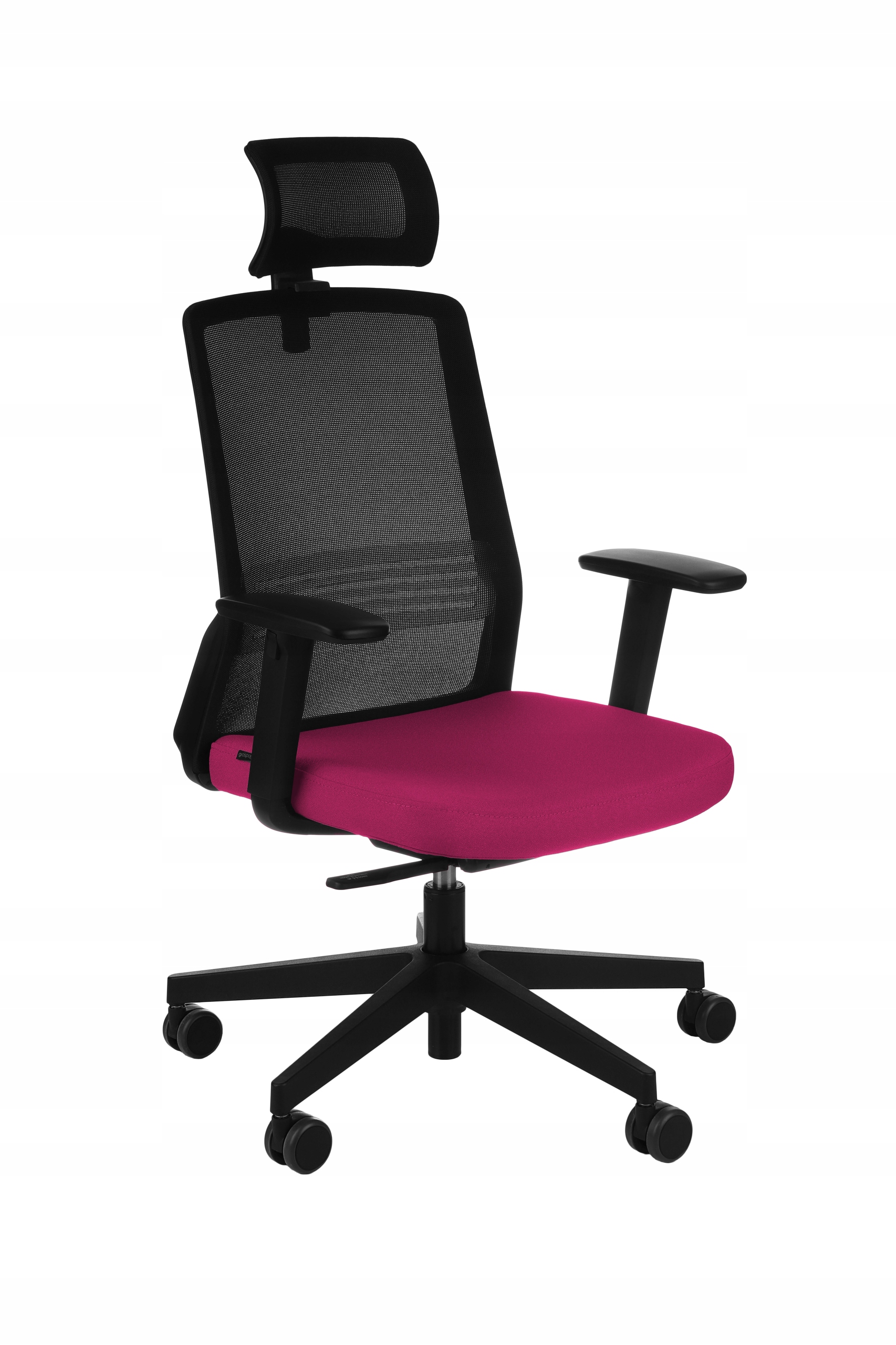 Ergonomiczny Fotel Biurowy Krzesło Obrotowe GROSPOL Coco Tkanina Różowy