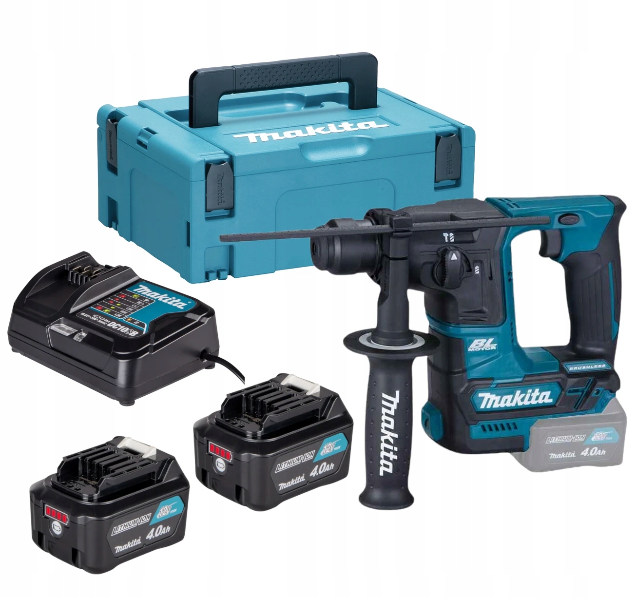 Vrtačka 10.8V 1.1J 2x4.0Ah SDS-Plus HR166DSMJ Makita