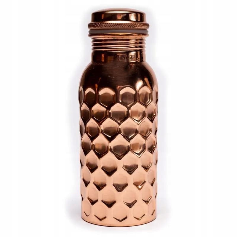 

Miedziana butelka do wody kwiat życia 500ml