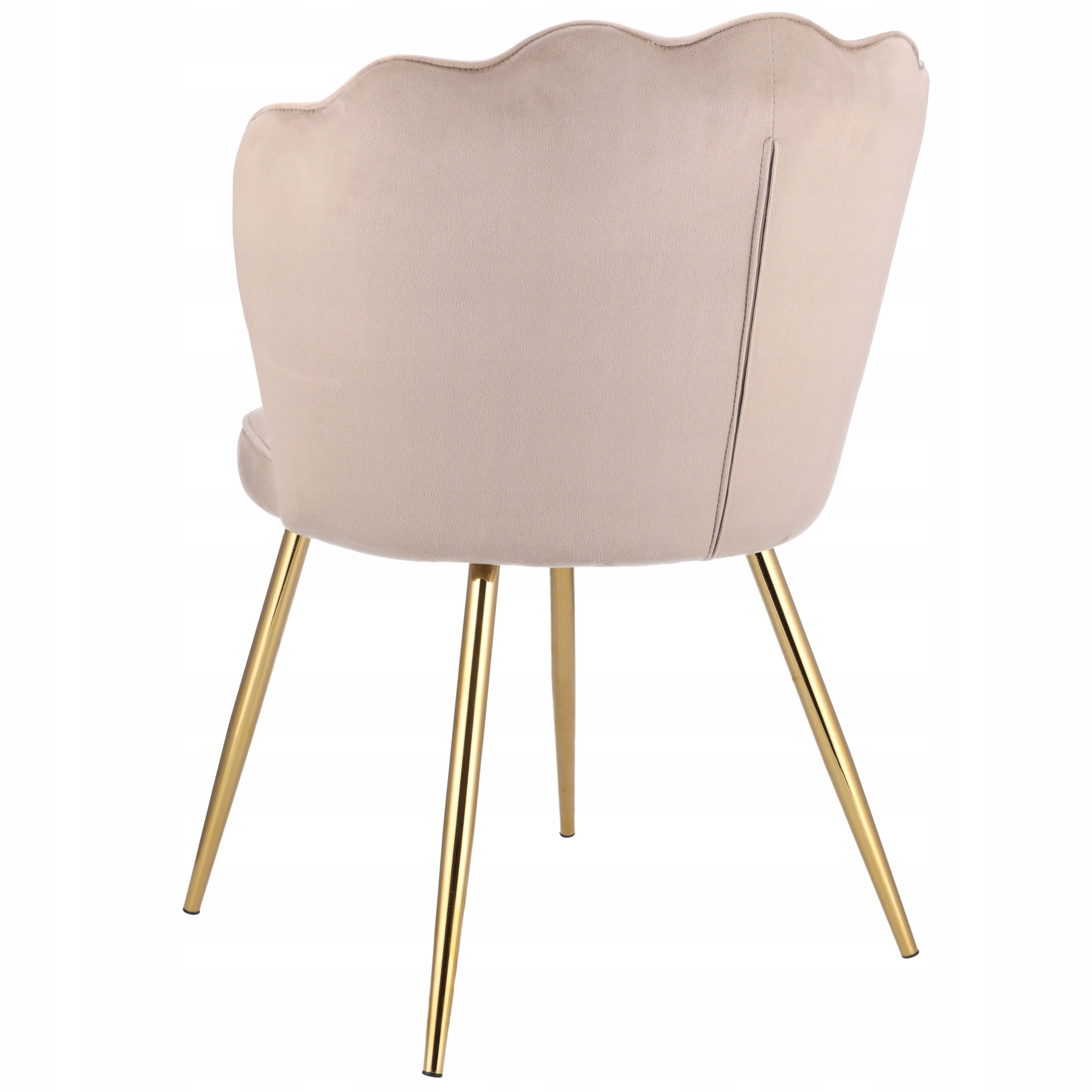 KRZESŁO welur TAPICEROWANE do salonu jadalni PIKOWANE FIORE beżowe JUMIhome Model Fiore