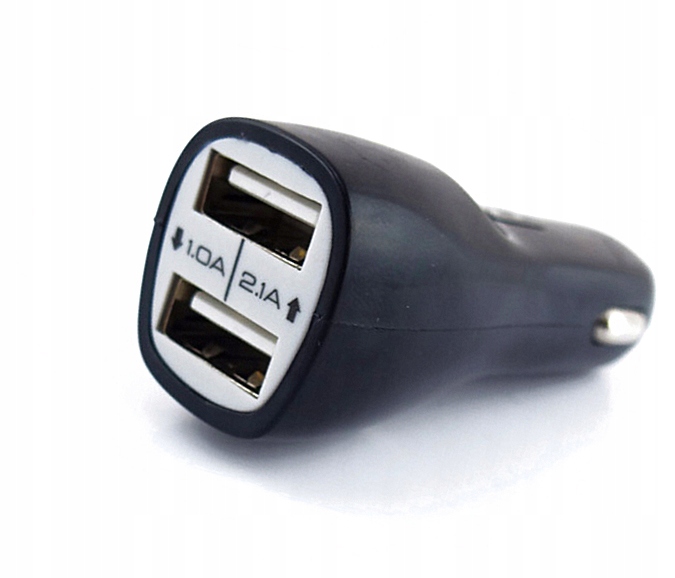 Ładowarka Samochodowa Usb 12/24V Czarna 1 i 2,1mA DBAutoMotive